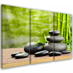 Kolmeosalise pildiga l&otilde;uenditr&uuml;kk Zen Spa Bamboo Stones 60x40 roheline