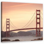 L&otilde;uendiprint Bridge Architecture USA 30x30 oranž