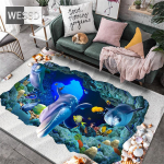 3D vaip elutuppa Dolphin Marine Fish vaip lastetoa jaoks Magamistoa kaunistus P&otilde;randamatid k&ouml;&ouml;gi jaoks Vannitoa vaip 3D 80x120cm 1pcs