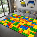 V&auml;rviline plokk-geomeetriline tr&uuml;kitud vaibavaip elutuppa magamistuppa suure pindalaga vaibad Tr&uuml;kitav p&otilde;randavaip salongimattide teipide jaoks 100cm x 150cm