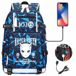 Naiste ja meeste seljakott Anime Jojo Bizarre Adventure Seljakott Teismeliste Kooli multifunktsionaalne USB laadimiskotid Koolikott Travel Mochila One Size