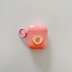Silikoonist Soft Love 3D Heart Fruit Strawberry k&otilde;rvaklappide &uuml;mbris Apple Airpods Pro 2 1 3 juhtmevaba Bluetoothi ​​laadimiskarbi jaoks For Airpods Pro