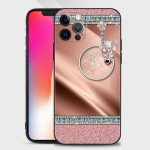 Rose Pink Purple Bling mustriga telefoni&uuml;mbris Apple Iphone 14 13 12 11 Pro Max 13 12 Mini Xs Max Xr X 7 8 Plus 6 6s Shelli jaoks For iPhone 6 6S Plus