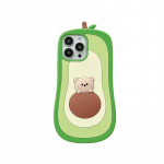 Cartoon Avocado 3D &uuml;mbris iphone 13 12 11 Pro XS Max XR X 7 8 Plus lastele Armas pehmest silikoonist telefonikaane kingitus For iPhone 6/6s roheline