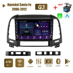 Autoraadio multimeediumipleier Hyundai Santa Fe 2006-2012 jaoks koos nupunupuga Android 2 Din Carplay stereo GPS-peaseade 2+32 GB 1+16GB
