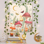 Seenevaibad Seinaripp Kuuvalgusega aed Toakaunistused Aksessuaarid Kuut&auml;hed Boheemlaskaunistused Lilled Liblikad seinavaibad 95x73cm