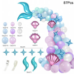 1Komplekt Merineitsi saba &otilde;hupall Garland Arch Merineitsi teema S&uuml;nnip&auml;evapeo kaunistused Merealused tarvikud V&auml;ike merineitsi as picture
