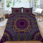 3D Bohemian tr&uuml;kitud voodipesu, &uuml;heinimesevoodi t&auml;issuuruses troopilise mustriga padjap&uuml;&uuml;r ja tekikate Mugav kodukaunistus UK Single 135x200cm
