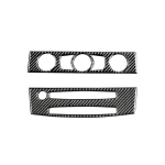 Auto Styling P&auml;ris s&uuml;sinikkiust siseviimistlus Kliimaseadme CD juhtpaneeli kleebised BMW 5 seeria E60 2004 -2008 2009 jaoks 2 CD HOLE 04-07 black