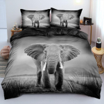 Kodu Voodipesu Komplekt Olifandi Mustriga Voodipesu Komplekt Tekikott Padjap&uuml;&uuml;r 2/3 Osa &Uuml;lipehme Kodu Kaunistus AU Single 140x210cm