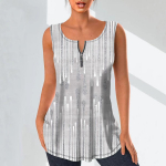 Naiste moodsad V-kaelusega s&auml;rgid vabaaja topid T-s&auml;rk Naiste 3D-kuldse mustriga prinditud vest Suures suuruses varrukateta pluusiga mantlid XS sinine