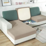 1-osaline veekindel veniv jacquard-padja kate t&scaron;ekkidega Eriti suur diivanipadi M&ouml;&ouml;blikaitse Diivani kate Pehme paindlikkus Normal-2Seat khaki