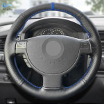 Car Accessories Steering Wheel Cover Leather Trim For Opel Corsa C 2001-2006 Combo C 2001-2011 Holden Tigra blue line blue