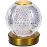 Kristallmetallist voodilamp Juhtmeta laualamp Puutetundlik laualamp 3 heledat v&auml;rvi 3 Light Colors