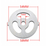 Vahetatavad roostevabast terasest veski osad 55 mm majapidamises kasutatavale 5# hakklihamasinale 3 Holes
