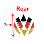Rooliratta autokleebis Saksamaa lipukleebis V+W embleem, eesmine tagumine logo V+W jaoks 7 cm