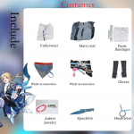 Kokkuvolditav T&auml;hekuppel Raudteem&auml;ng Cos Yanqing Cosplay Meeste Miha M&auml;ngukoomiksid COS XS ts&uuml;aan