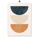 Abstraktne Sinine Maastik M&auml;gi J&auml;rv Keskaja Seinakunst Prinditud L&otilde;uendmaal Skandinaavia Plakat Seinapildid Elutoa Sisustus A4 21X30cm No Framed