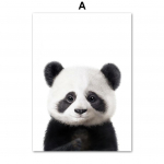 L&otilde;vi tiiger elevant kaelkirjak sebra panda safari lasteaed Seinakunst L&otilde;uendimaaling Plakatid ja prindid Dekoorpildid Beebi lastetuba A4 21X30cm No Framed