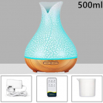 Aroomi difuusor 400 ml &otilde;huniisutaja &otilde;lil&otilde;hnad Ultraheli l&otilde;hna niisutaja kaugjuhtimispult Wood Grain Led Cool Mist koju AU