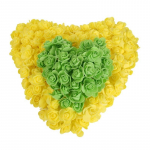 500 tk miniroosid k&auml;sit&ouml;&ouml;ks 3,5 cm kunstlilled v&auml;ikeste roosidega Vahtlilled v&otilde;ltslillepead beebi du&scaron;ilauale Kodu pulmakaunistused kollane/roheline