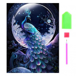 Rhinestone maal 5D paabulinnu maastik T&auml;ispuurimine L&auml;ikiv kivikivi v&auml;rviline isetegemise kunst K&auml;sit&ouml;&ouml; Seinakaunistus A