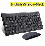 2,4 g juhtmeta klaviatuuri hiirekomplektid vene prantsuse araabia korea multimeediumikombinatsioon operatsioonis&uuml;steemile Windows 7 10 Android Ipad s&uuml;learvuti teleriga Combo English must