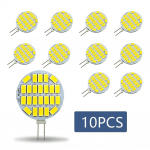10 pakett G4 ACDC 12V 24V &uuml;mmargune kohtvalgusti pirn 3W 5730SMD 24leds ilma virvenduseta loodusvalge 4000K kattevalgustid