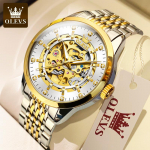 OLEVS kaubam&auml;rgiga kellad automaatne mehaaniline k&auml;ekell, &otilde;&otilde;nsad meeste k&auml;ekellad