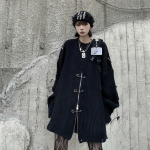 Gooti stiilis Harajuku Knit &uuml;lisuured kampsunid Naiste Pulloverid T&otilde;mblukk Korea mood T&auml;navar&otilde;ivad Goth Punk Kootud S&uuml;gis S must