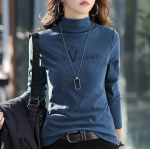 Talvine naiste soe pluus Turtlene kaelusega kiri tikandiga pulloverid, paks naiste s&auml;rk M must