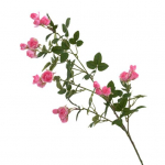 Kunstlill, pika oksaga v&otilde;ltsroos Realistlikud erksad v&auml;rvid, pleekimatu kunstsiidist lill kodukaunistuseks tumeroosa v&auml;rv