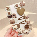 12 tk Lovey Kids Girl Peakatted Kawaii Cartoon Animal Hair Clip Juuksepaela komplekt beebit&uuml;drukutele Juukseaksessuaar v&auml;ikesele t&uuml;drukule