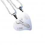 Ripats ehted, graveerida Ma armastan sind Sobivad s&uuml;damed v&otilde;tmepaari kaelakeede komplekt