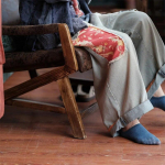 Johnature Women Vintage Patchwork Print Lillelised teksariidest laia s&auml;&auml;rega p&uuml;ksid S&uuml;gissed lahtised naiste vabaaja p&uuml;ksid One Size helehall v&auml;rv