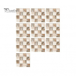 10 tk plaaditud seinakleebised elegantse ruudulise disainiga isekleepuvad tugeva kleepumisega kuumakindlad eemaldatavad dekoratiivsed seinakleebised 10 pcs