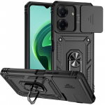 Libiseva objektiiviga p&otilde;rutuskindel soomusr&otilde;ngaga &uuml;mbris Xiaomi Redmi Note 12 11 10 Pro 11S 10S 13C 12C 11A 10C 10A Poco M4 X3 X4 X5 Pro 5G 4G jaoks, seisuklambriga telefoni tagakaas For Redmi Note 12 5G lilla