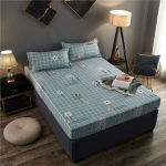 100% pestud puuvillast sobitatud lina elastne lint voodilina higi neelav hingav voodipesu kattemadrats 2 padjap&uuml;&uuml;riga 90 X 200cm 3PCS