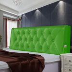 Nahast peatsi kate King-suuruses, kohandatud suure elastse t&auml;idisega peatsipadi, pestav riidest voodipeakate 180x58x10cm roheline