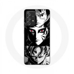 &Uuml;mbris Samsung Galaxy A52 Goku Naruto Luffy jaoks &uuml;hes t&uuml;kis Dragon Ball Z mustvalge taustaga anime manga