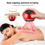 EMS tselluliidivastane magnetteraapia Guasha kraapiv elektriline kuputamismasseerija Gua Sha vaakum-iminappid rasvap&otilde;letaja kehamassaaž spain punane