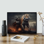 DIY Teemantmaal Modifitseeritud Tiger Tank Ristpistes Komplekt Mosaiik Art Teemantmaal T&auml;isringi/ruudukujuline teemant Kodukaunistus Round 20x30cm