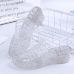 Uued suvised sandaalid naistele, kristall-želeekingad, rannakingad, libistatavad plastikust l&auml;bipaistvad kingad, naiste sandaalid, PVC-želeesandaalid 41