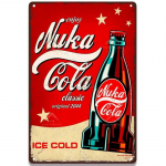 Nuka Cola joogiplakatid M&auml;ng Metallist t&auml;his Retro plekk-tahvel Metallist vintage seinakaunistus baaripubiklubi jaoks Meeste koopakaunistus 20x30cm