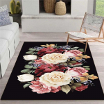 1 tk V&auml;simusvastased k&ouml;&ouml;givaibad romantilised roosid, prinditud veekindlad, libisemiskindlad, paksud polsterdatud k&ouml;&ouml;gimatid, vastupidavad ja mugavad k&ouml;&ouml;gimatid 40*60cm