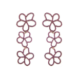 Naiste pikad rippk&otilde;rvar&otilde;ngad titaani terassulamist ripatsk&otilde;rvar&otilde;ngad akr&uuml;&uuml;list v&auml;rvilised kristalllilled geomeetrilised k&otilde;rvakaunistused OneSize must