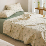 Uus puuvillase sojaoa suvetekk neljaosaline v&auml;ike v&auml;rskete lilledega seeria suvetekk 245*250cm