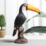 Toucan Figurine siseruumides t&ouml;&ouml;laua kaunistuse k&otilde;rgus 31 cm troopilise linnu skulptuuri mudel muru jaoks