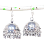 Natural Indian Look Jhumki Gemstone 925 Sterling Silver Earring 1.81 b8b68