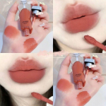 Ice lip Slime Velvet matte lip glaze Moisturizing and hydrating Lip gloss Non-stick cup waterproof lipstick lasting setting women's cosmetics 01#